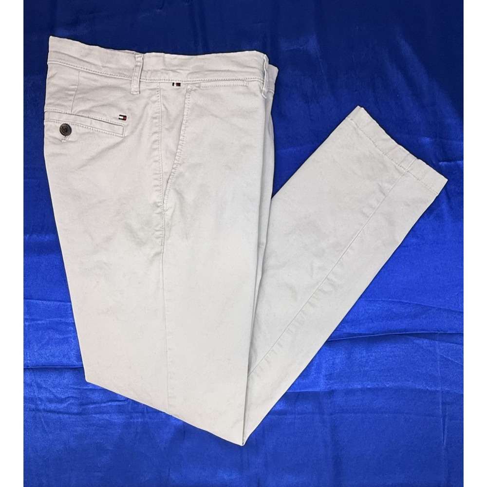 Tommy Hilfiger Men's 31x30 (32x29) Beige Khaki Chino Slim Fit Stretch Pants